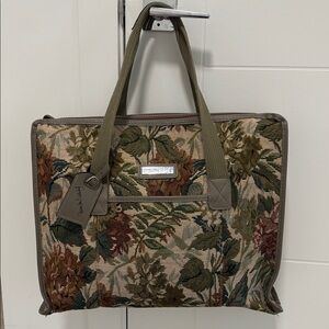 Vintage Diane Von Furstenburg weekender bag floral tapestry shoulder bag